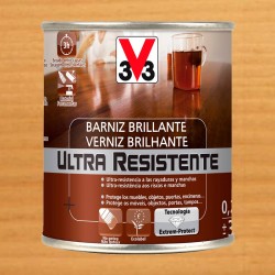 Barniz para madera interior brillante roble claro V33