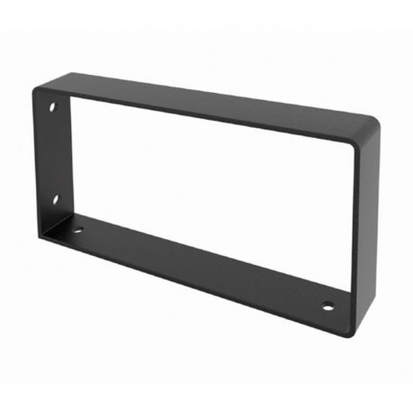 Escuadra industrial rectangular de metal negro