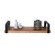 Escuadra industrial rectangular de metal negro