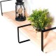 Escuadra industrial rectangular de metal negro