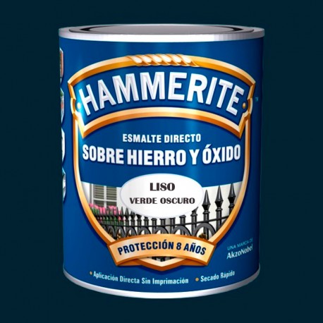 Pintura esmalte exterior verde oscuro 2,5L Hammerite
