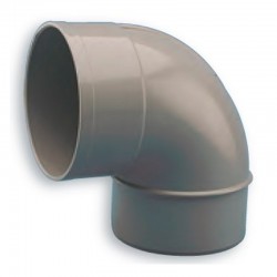 Codo de evacuación M-H 87º de PVC gris