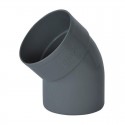 Codo de evacuación M-H 45º de PVC gris