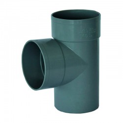 Injerto de evacuación M-H-H 87º de PVC gris
