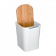 Cubo con tapa de bambú 5 litros para baño