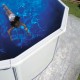Piscina ovalada de acero blanco Haití Gre