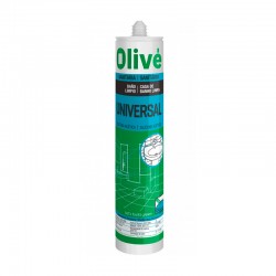 Silicona acética universal para sanitarios 280ml Olivé