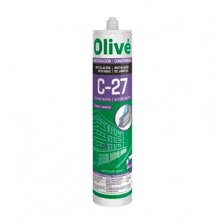 Silicona neutra universal multiusos para ventanas C-27 300ml Olivé