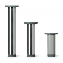 Pata para mesa de aluminio redonda anodizado mate Ø4cm Rei