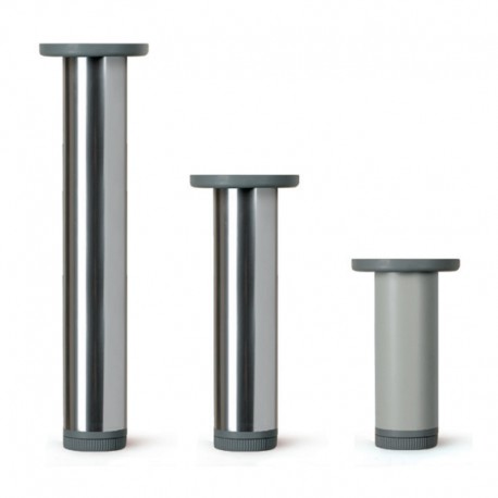 Pata para mesa de aluminio redonda anodizado mate Ø4cm Rei
