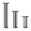 Pata para mesa de aluminio redonda anodizado mate Ø4cm Rei
