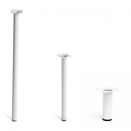 Pata para mesa de acero redonda blanca Ø3cm Rei