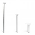 Pata para mesa de acero redonda blanca Ø3cm Rei