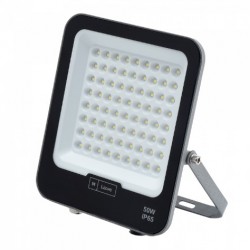 Foco proyector LED de aluminio negro 6000K IP65