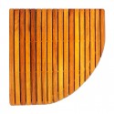 Tarima esquinera de madera antideslizante para ducha