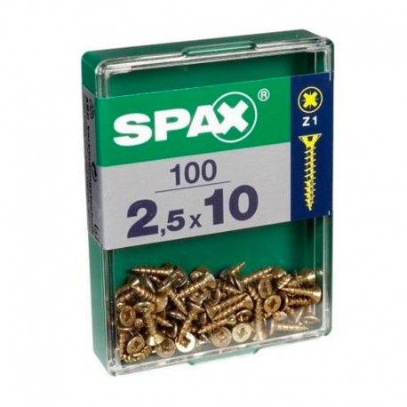 Tornillo cabeza plana yellox 100 UDS Spax
