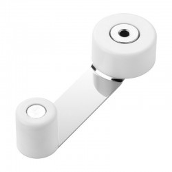 Tope giratorio retenedor adhesivo de metal/plástico para puerta 108x40x27mm