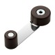 Tope giratorio retenedor adhesivo de metal/plástico para puerta 108x40x27mm