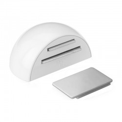 Tope retenedor magnético adhesivo de plástico ABS para puerta 52x38x26mm