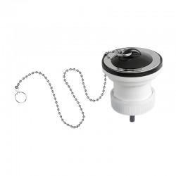 Válvula de desagüe con tapón click-clack y cadena para bidé/lavabo/fregadero