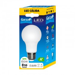 Bombilla estándar LED E27 9W 810lm 240º Garza