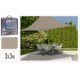 Toldo vela cuadrado 3m