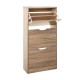 Zapatero de madera con 3 trampones