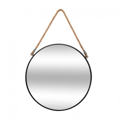 Espejo de pared colgante con cuerda de yute