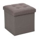 Puff arcón cubo plegable de madera y poliéster