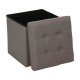 Puff arcón cubo plegable de madera y poliéster
