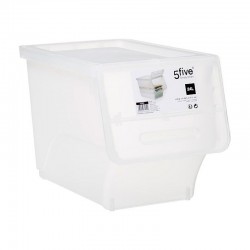 Caja de plástico transparente apertura frontal