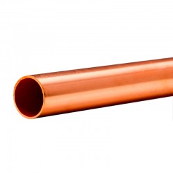 Tubo cilíndrico de cobre puro