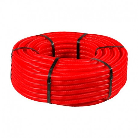Protector de plástico rojo para tubería de cobre 5m