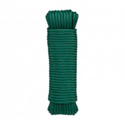 Cuerda de poliamida trenzada verde 4mm