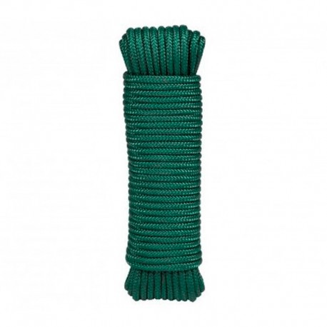 Cuerda de poliamida trenzada verde 4mm