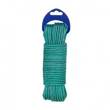 Cuerda de polipropileno con alma texturada verde/blanca 4mm