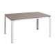 Mesa extensible de aluminio/resina taupe para jardín Alloro