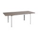Mesa extensible de aluminio/resina taupe para jardín Alloro