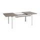 Mesa extensible de aluminio/resina taupe para jardín Alloro