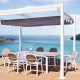 Mesa extensible de aluminio/resina taupe para jardín Alloro
