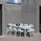 Mesa extensible de aluminio/resina para jardín Río