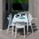 Mesa extensible de aluminio/resina para jardín Río