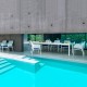 Mesa extensible de aluminio/resina para jardín Río