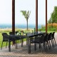 Mesa extensible de aluminio/resina para jardín Río