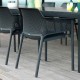 Mesa extensible de aluminio/resina para jardín Río