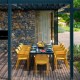 Mesa extensible de aluminio/resina para jardín Río