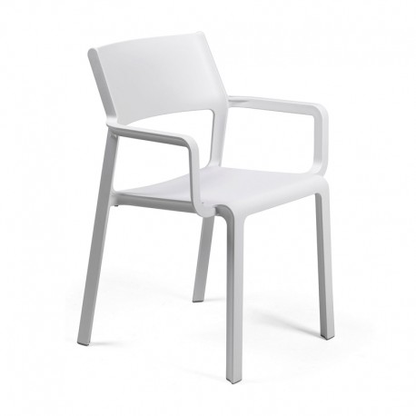 Silla con reposabrazos de polipropileno para jardín Trill