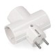 Adaptador triple Schuko eco baquelita 16A 250V 2400W 4,8mm