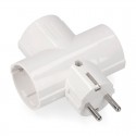 Adaptador triple Schuko eco baquelita 16A 250V 2400W 4,8mm