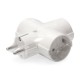 Adaptador triple Schuko eco baquelita 16A 250V 2400W 4,8mm
